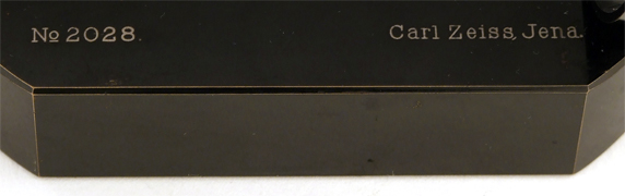 Carl Zeiss Jena: Abbe Refraktometer Nr. 2028: Signatur