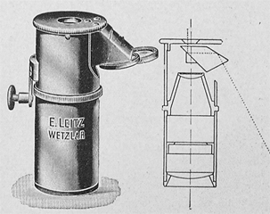Zeichenokular aus: Das Mikroskop und seine Nebenapparate; Handbuch der mikroskopischen Technik Band I; Hanns G&uuml;nther; 1. Auflage; Franckh'sche Verlagsbuchhandlung; Stuttgart; 1917  